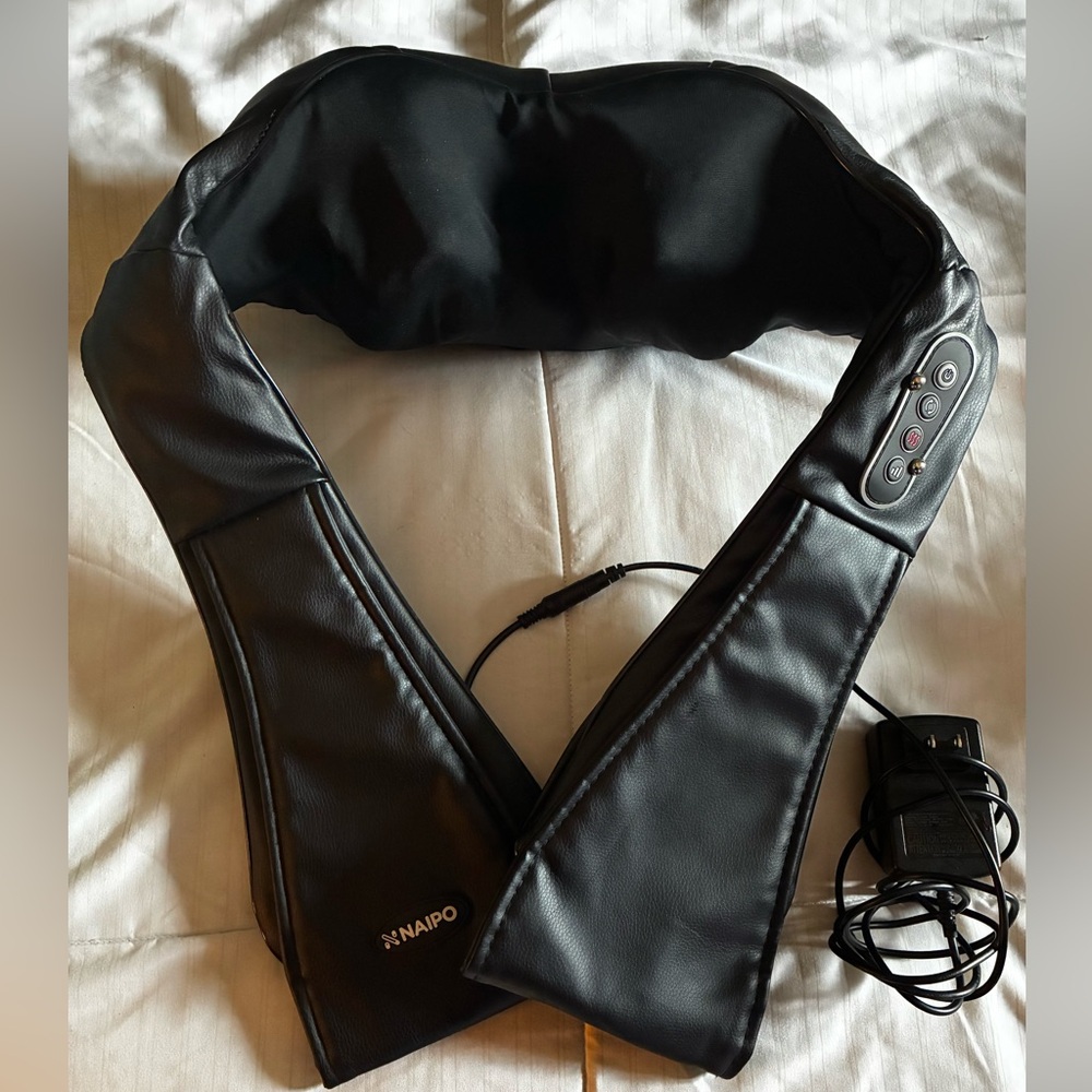 Heated Neck/Back Massager •electronic• has hand holders to control pressure •